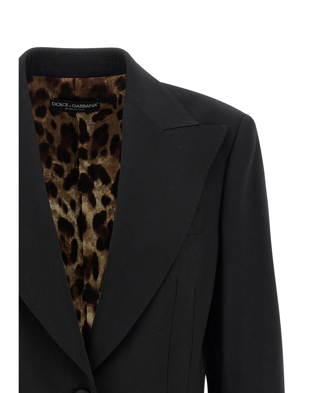 DOLCE&GABBANA Черный шерстяной жакет/пиджак, фото 3