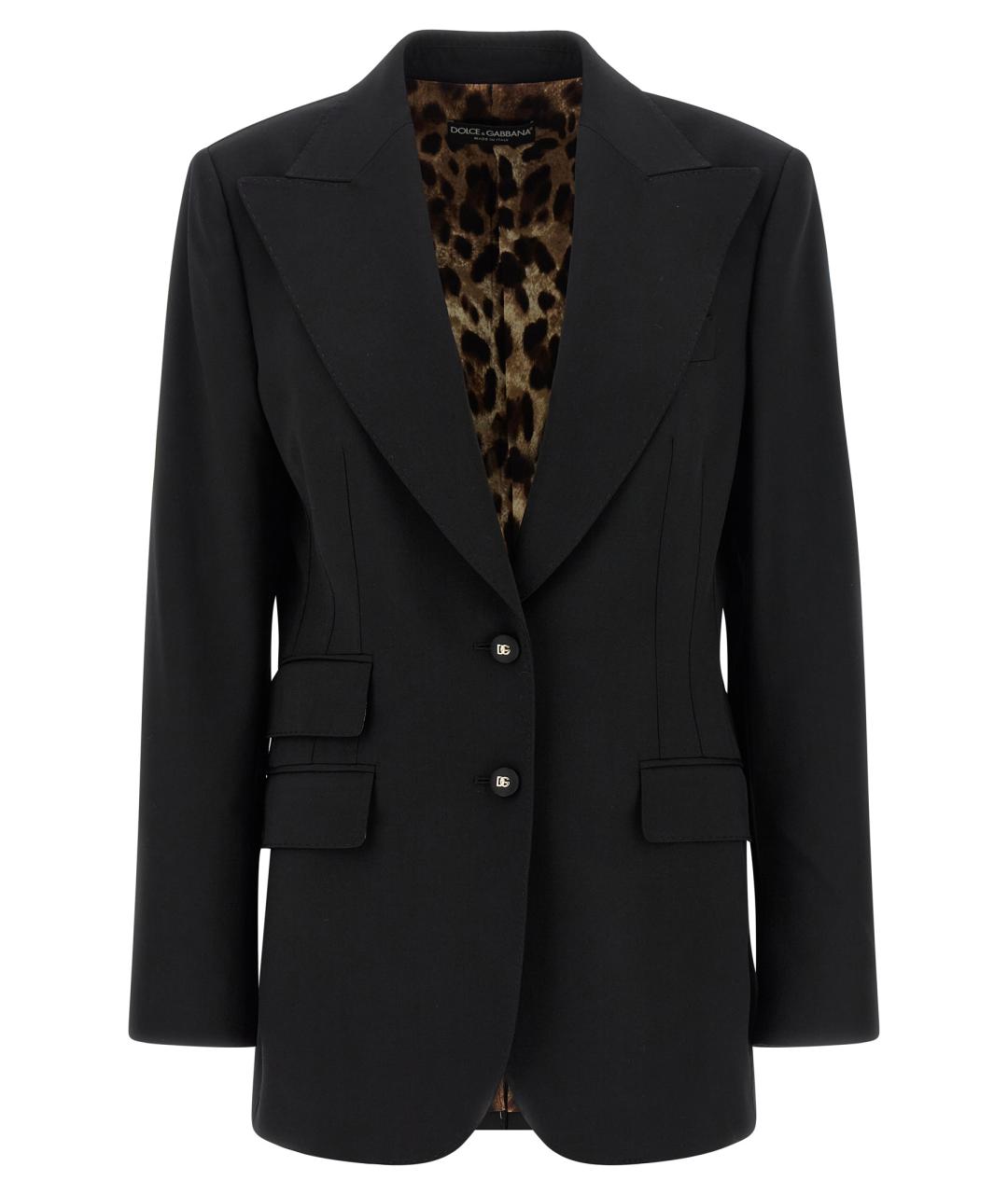 DOLCE&GABBANA Черный шерстяной жакет/пиджак, фото 1