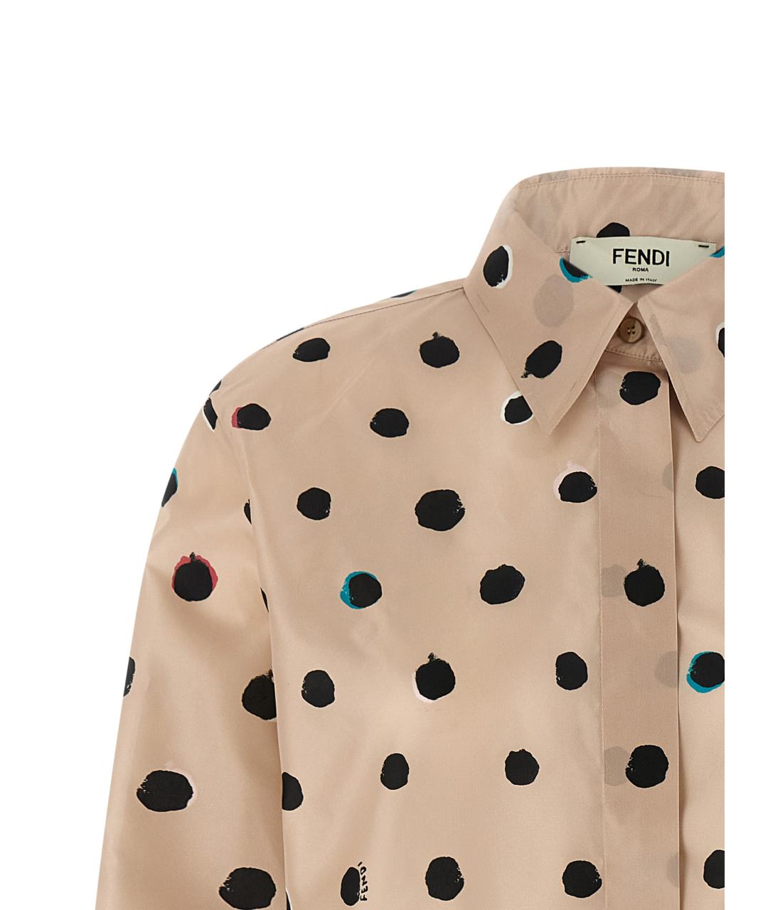 FENDI Розовая шелковая блузы, фото 3