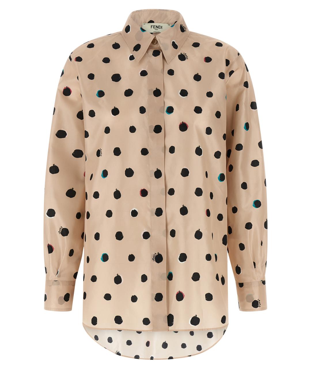 FENDI Розовая шелковая блузы, фото 1