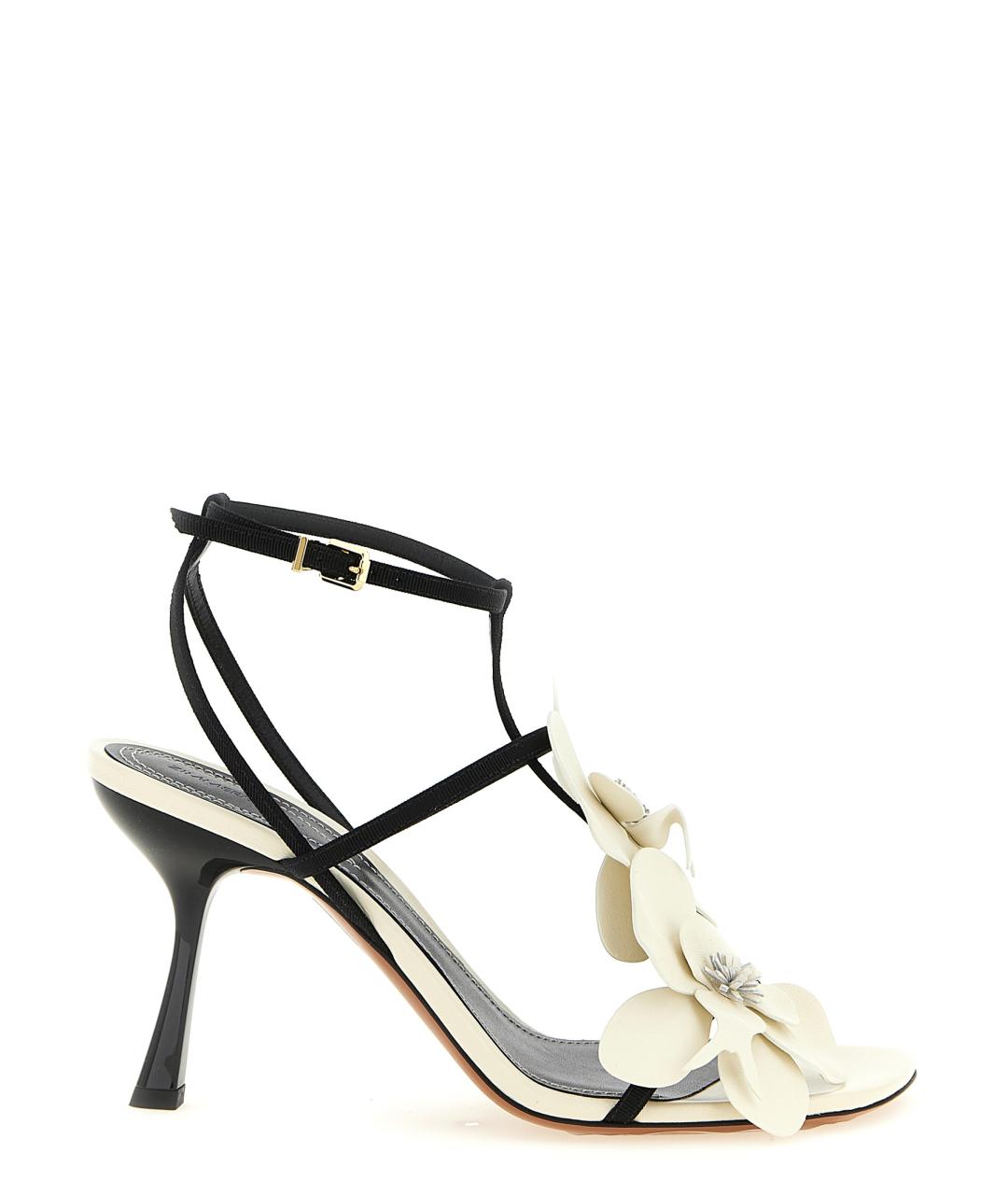 ZIMMERMANN Белые кожаные босоножки, фото 1