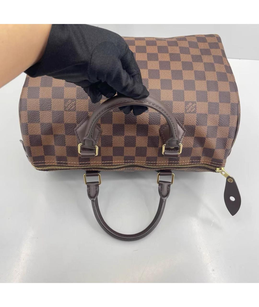 LOUIS VUITTON Коричневая сумка с короткими ручками, фото 7