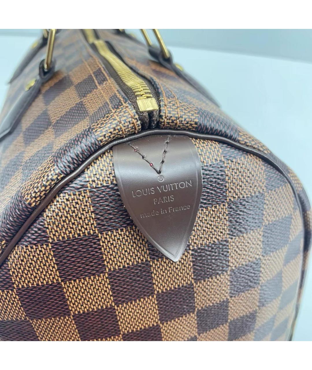 LOUIS VUITTON Коричневая сумка с короткими ручками, фото 6