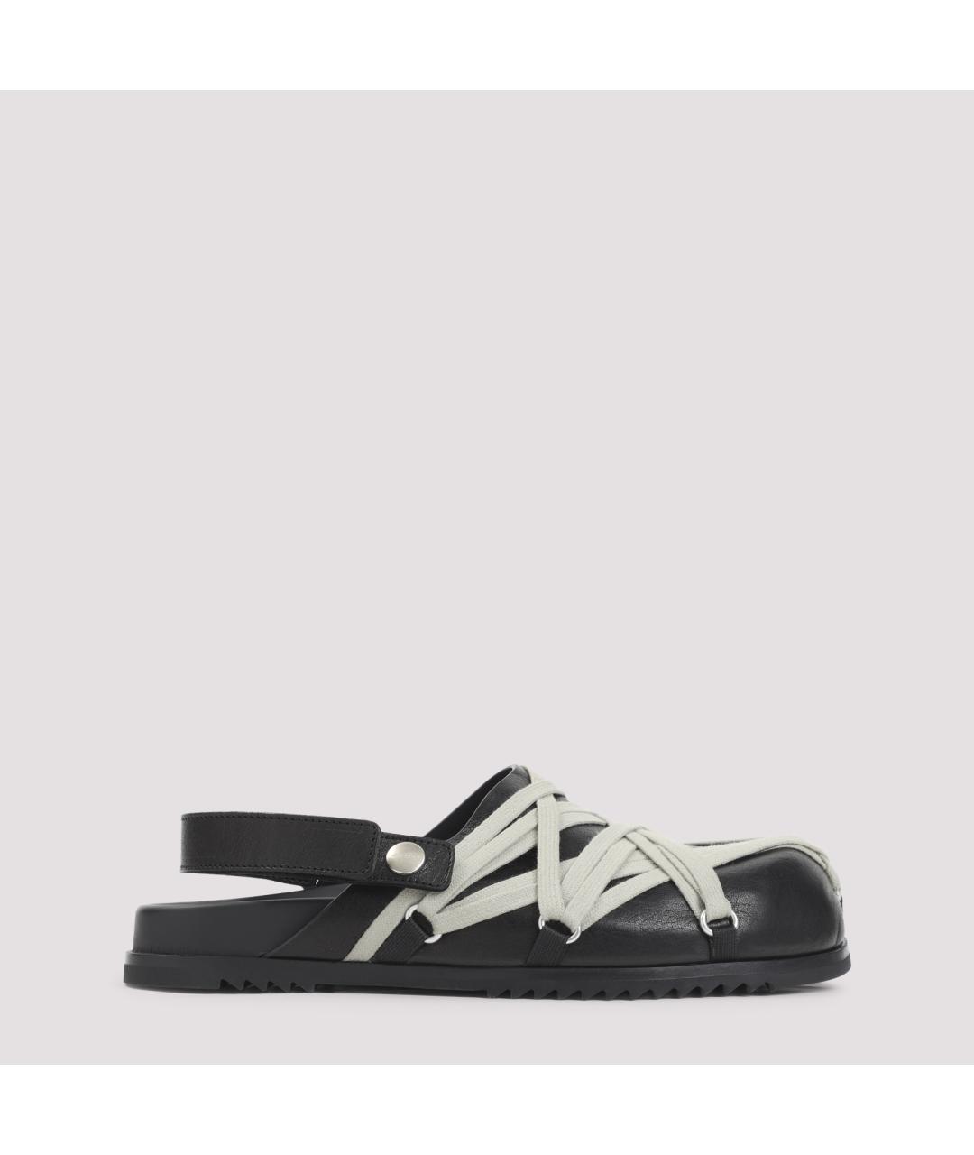 RICK OWENS Черные кожаные сандалии, фото 4