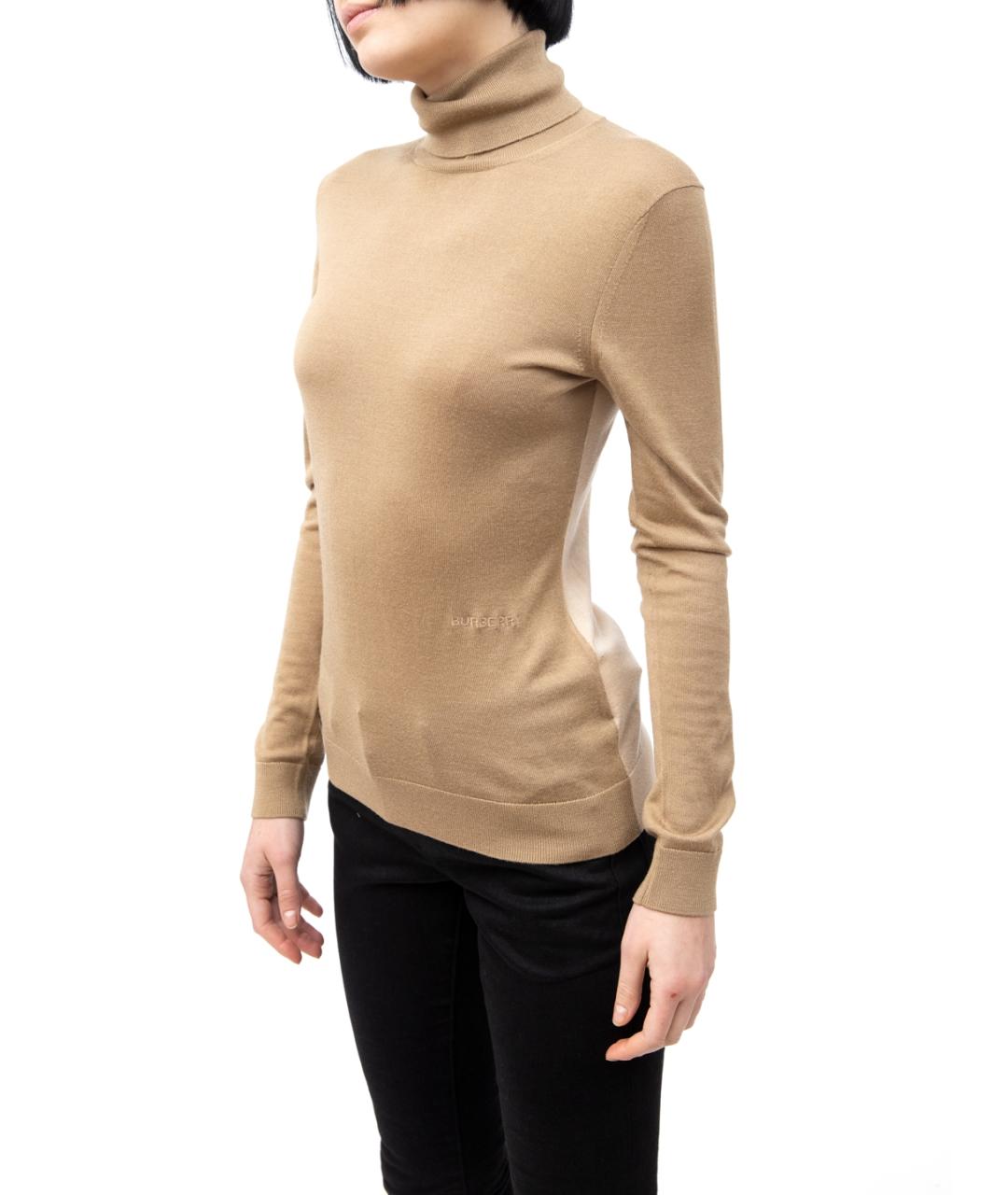 BURBERRY Бежевая шерстяная водолазка, фото 4