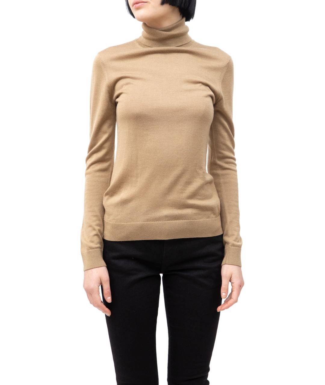 BURBERRY Бежевая шерстяная водолазка, фото 3