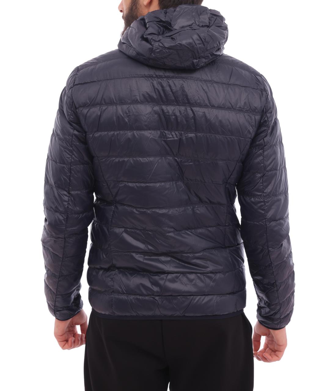 EA7 Синяя полиамидовая куртка, фото 3