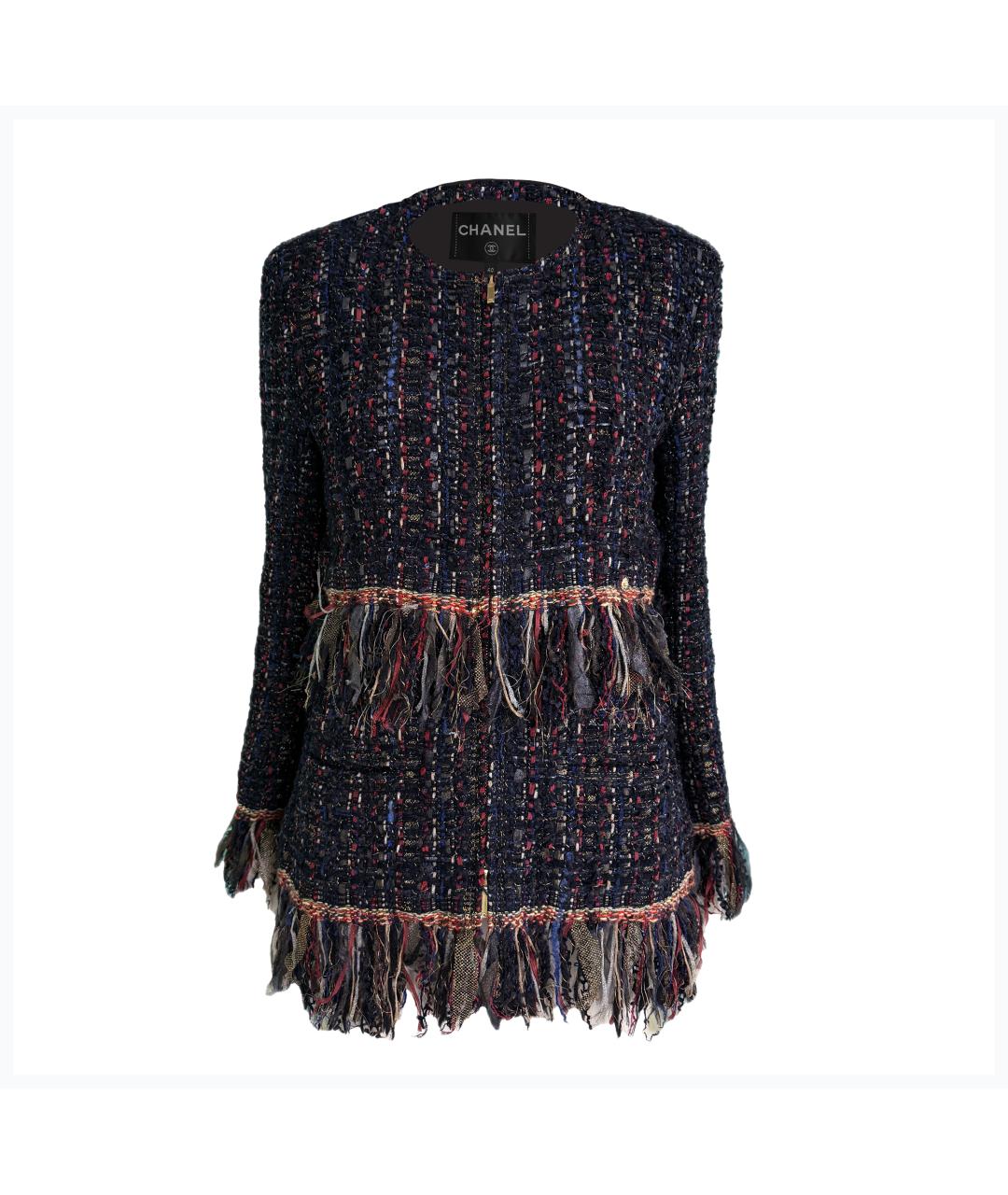 CHANEL Мульти твидовый жакет/пиджак, фото 6