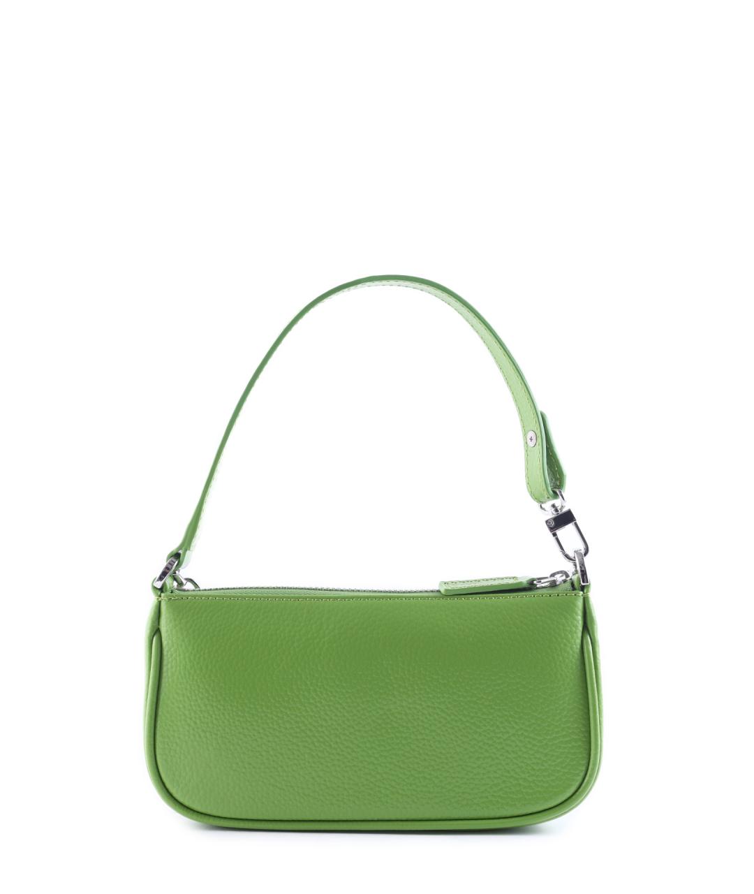 BY FAR Зеленая кожаная сумка через плечо, фото 4