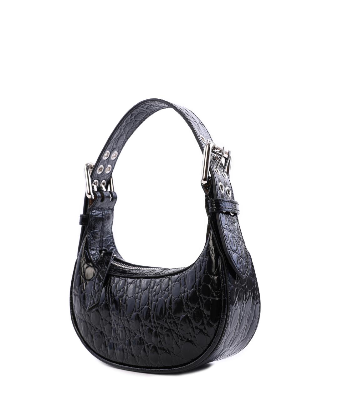 BY FAR Черная кожаная сумка через плечо, фото 2