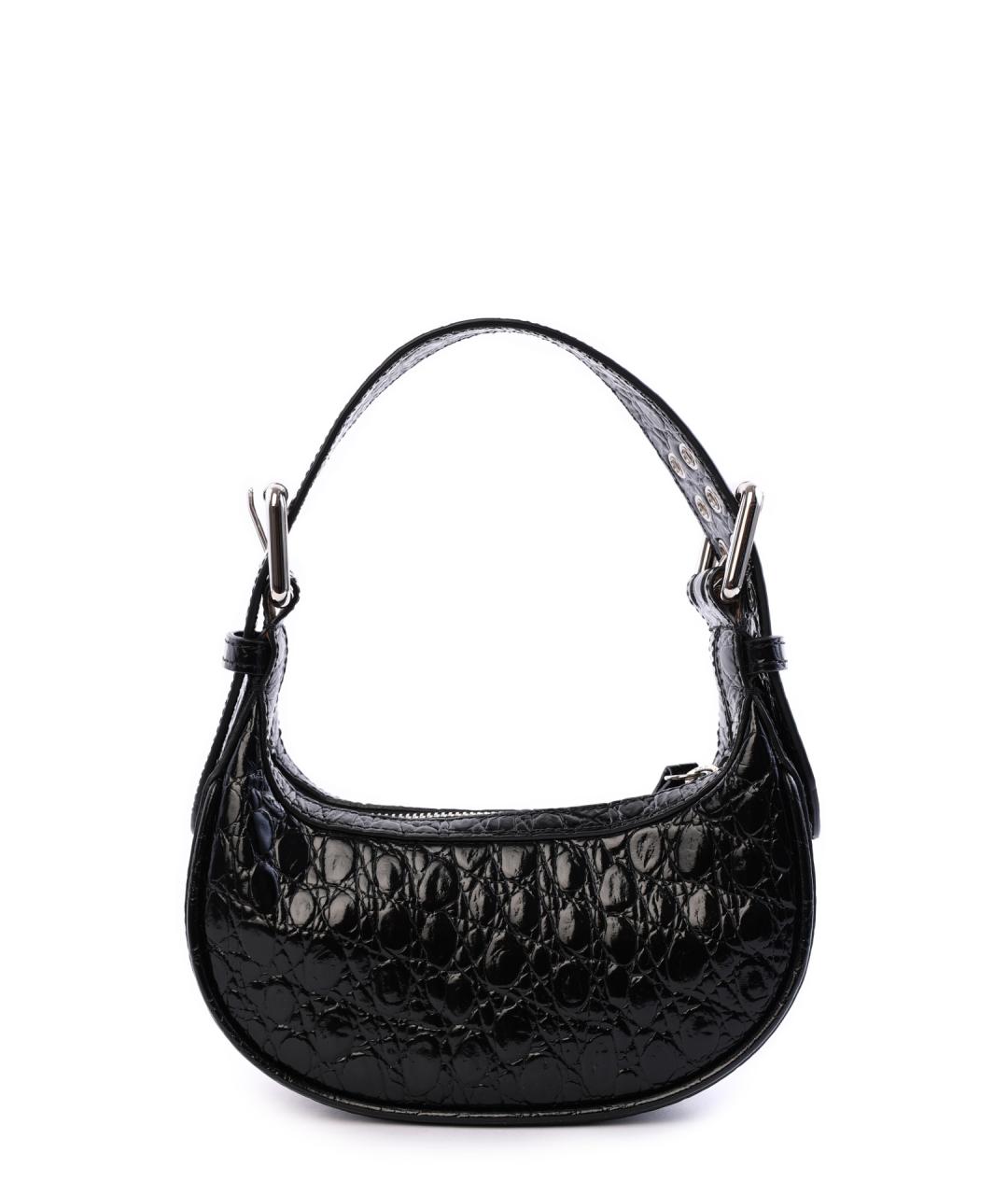 BY FAR Черная кожаная сумка через плечо, фото 3