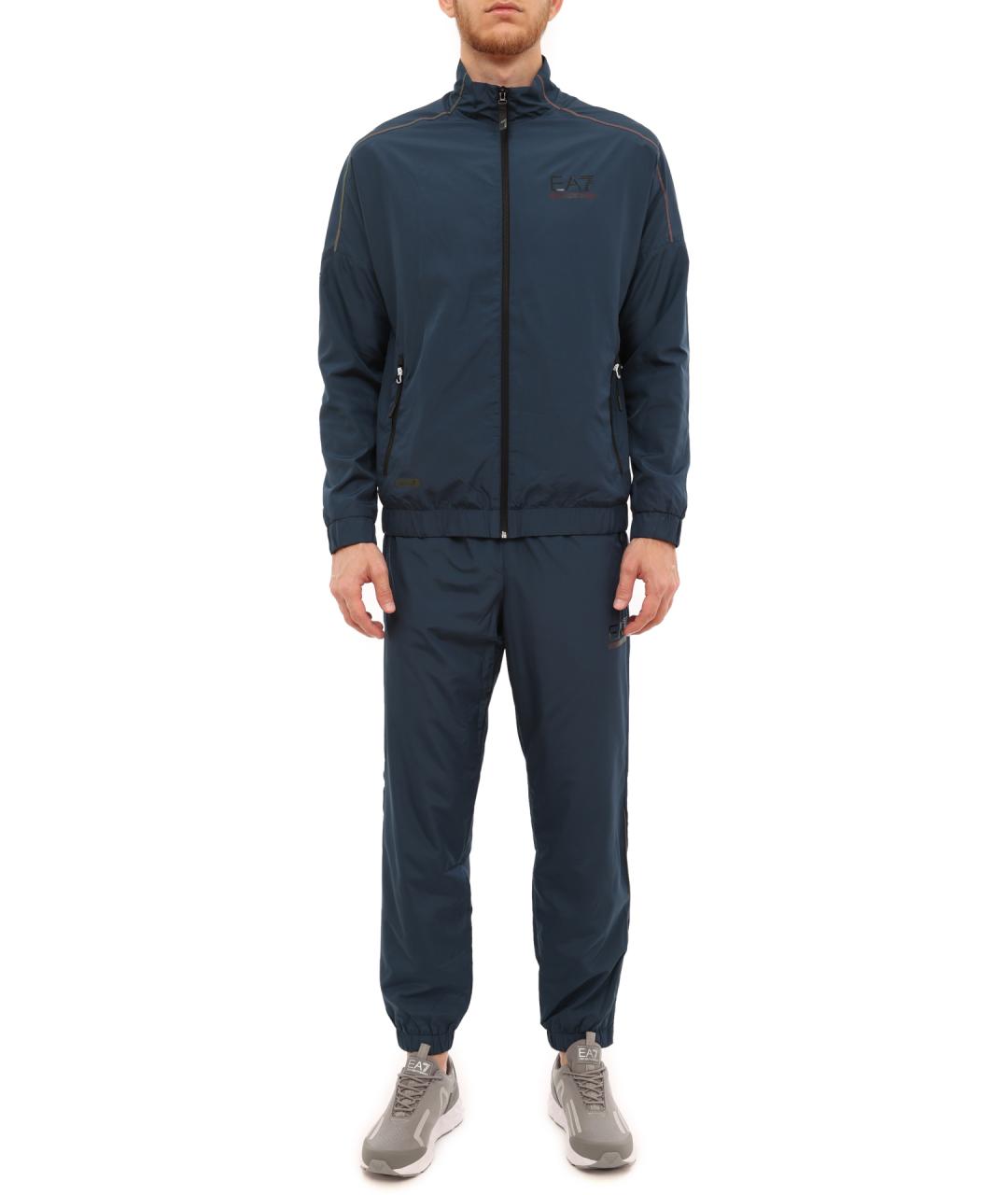 EA7 Синий полиэстеровый спортивный костюм, фото 1