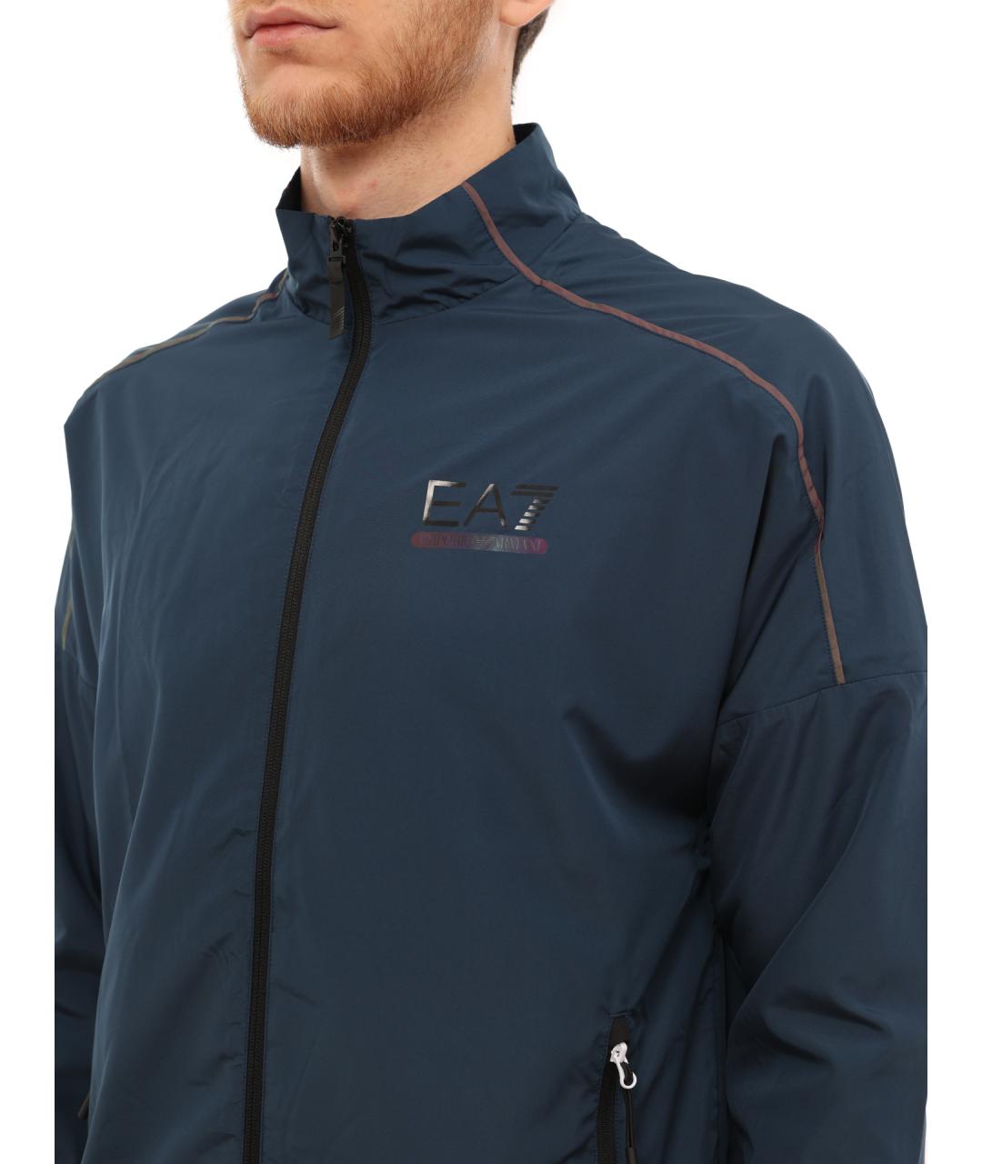 EA7 Синий полиэстеровый спортивный костюм, фото 6
