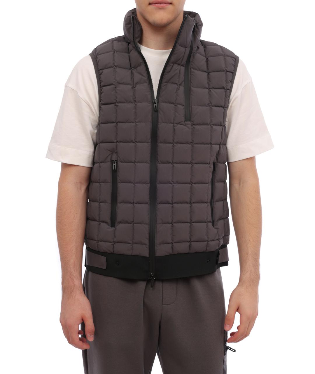 EMPORIO ARMANI Коричневый полиамидовый жилет, фото 1