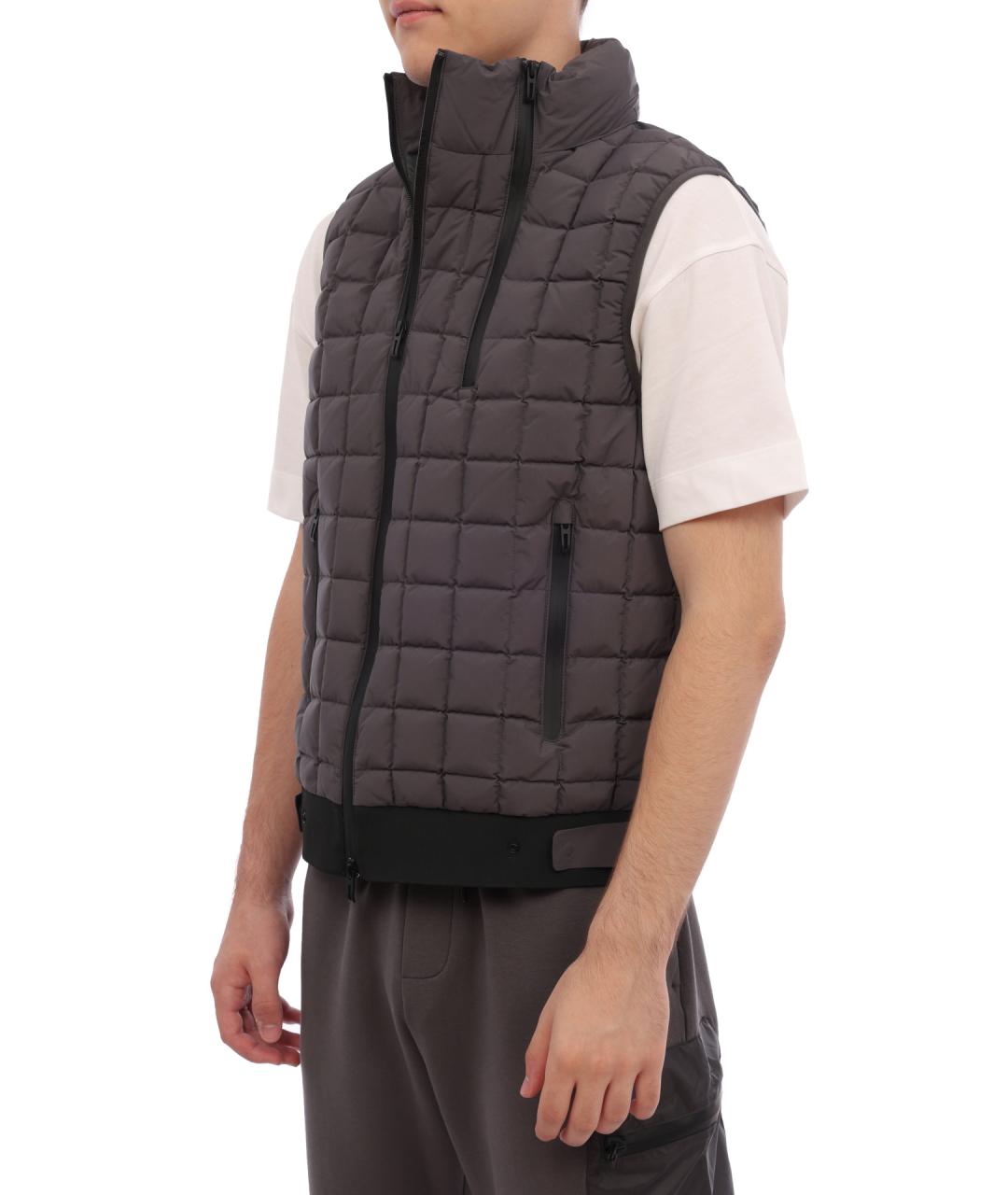 EMPORIO ARMANI Коричневый полиамидовый жилет, фото 3