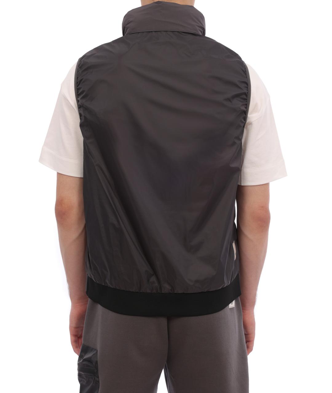 EMPORIO ARMANI Коричневый полиамидовый жилет, фото 5