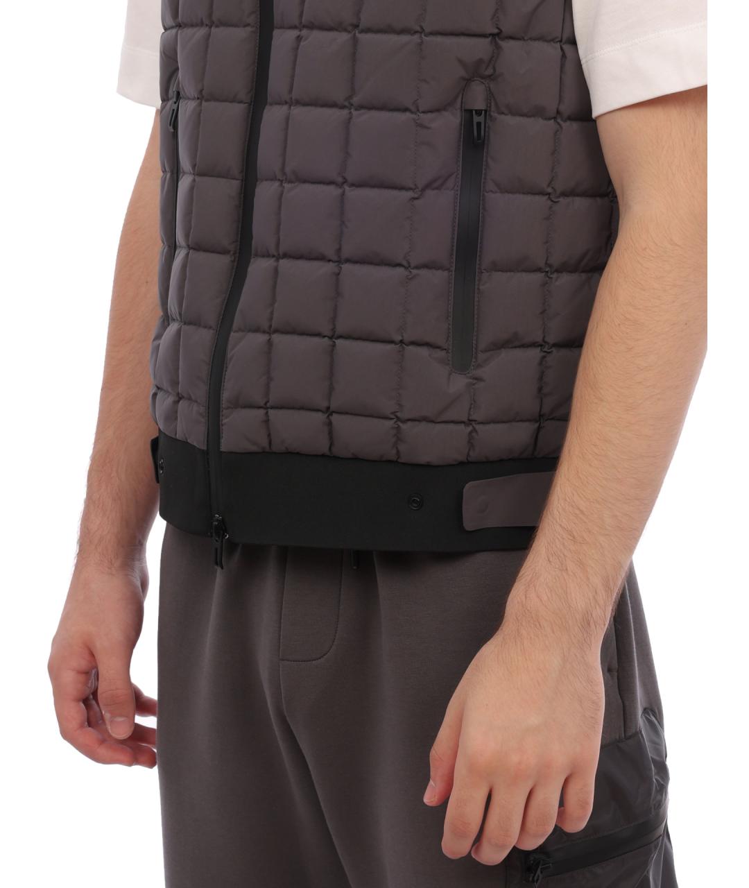 EMPORIO ARMANI Коричневый полиамидовый жилет, фото 4