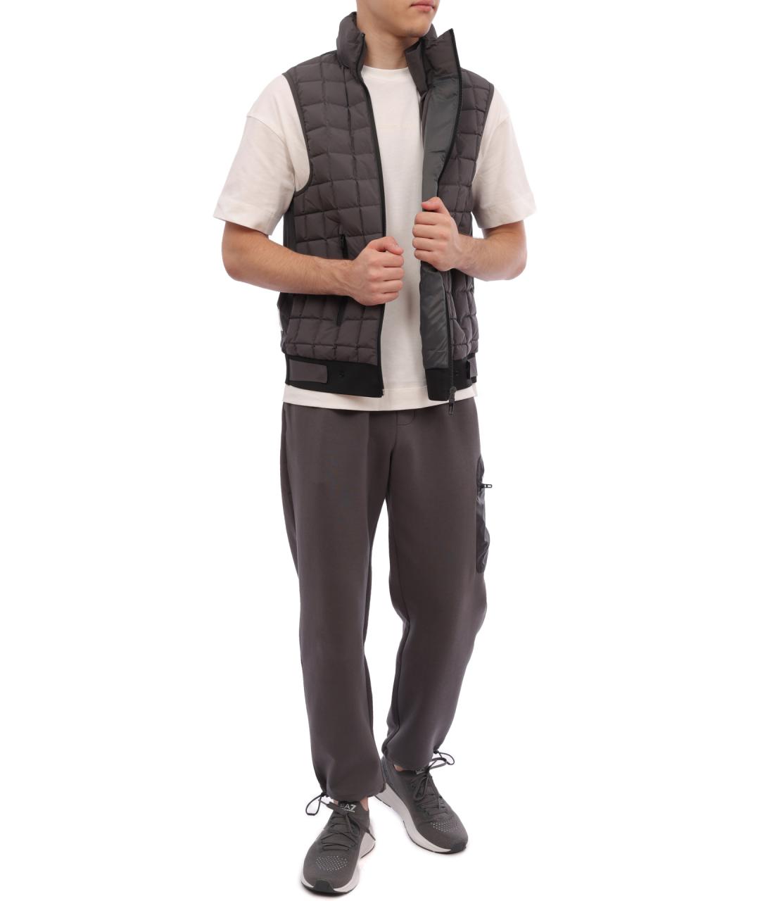 EMPORIO ARMANI Коричневый полиамидовый жилет, фото 2