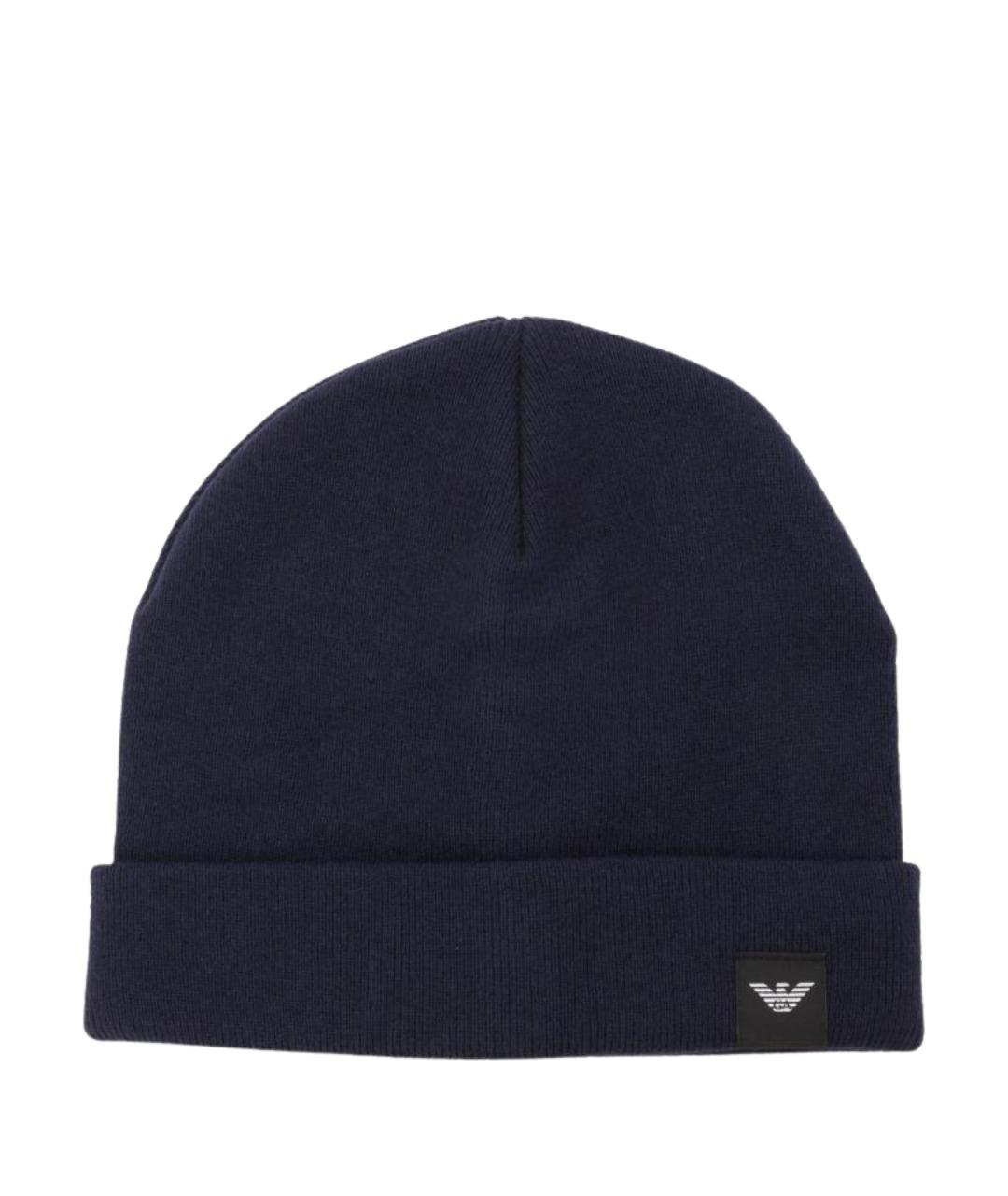 EMPORIO ARMANI Синяя шапка, фото 1