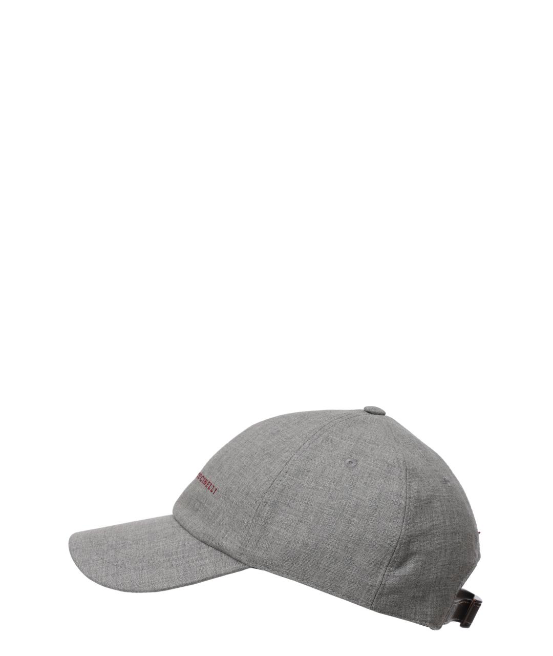 BRUNELLO CUCINELLI Серая шерстяная кепка/бейсболка, фото 2