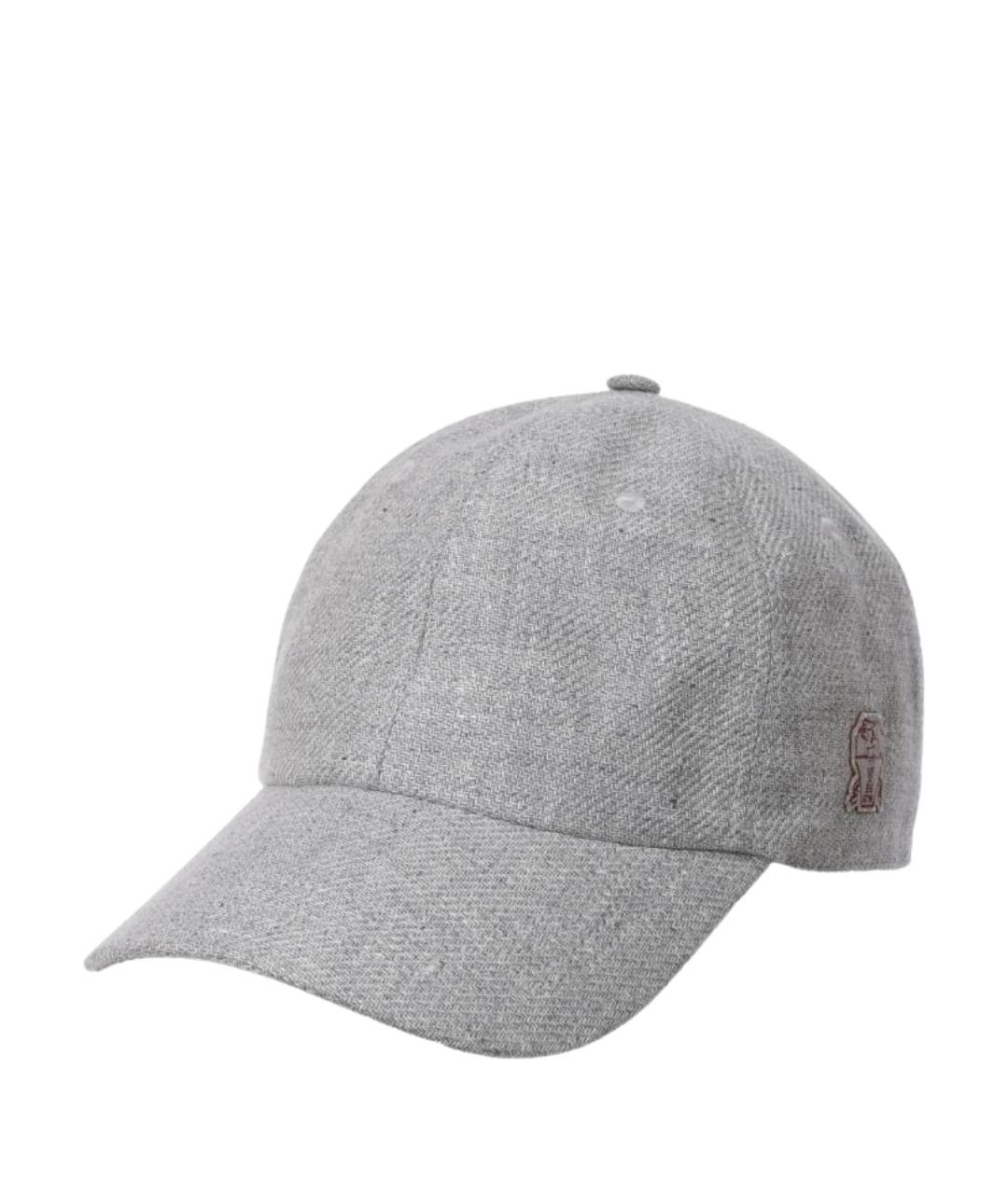 BRUNELLO CUCINELLI Серая хлопковая кепка/бейсболка, фото 1