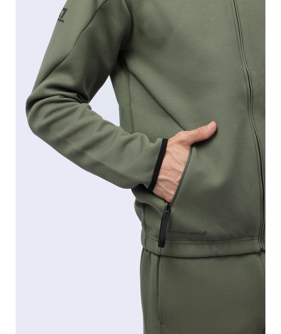 EA7 Хаки повседневный костюм, фото 7