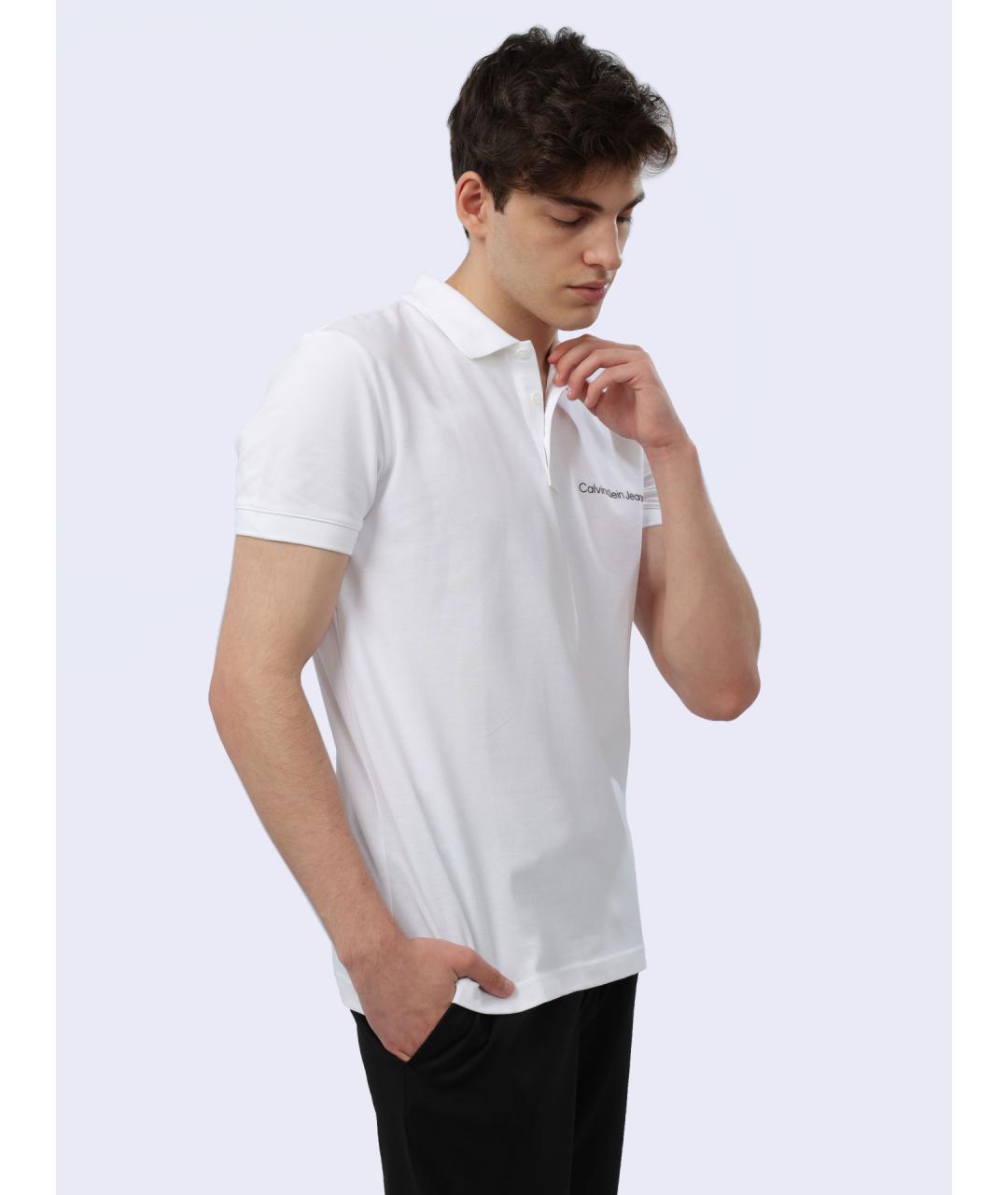 CALVIN KLEIN Белая хлопковая футболка, фото 5