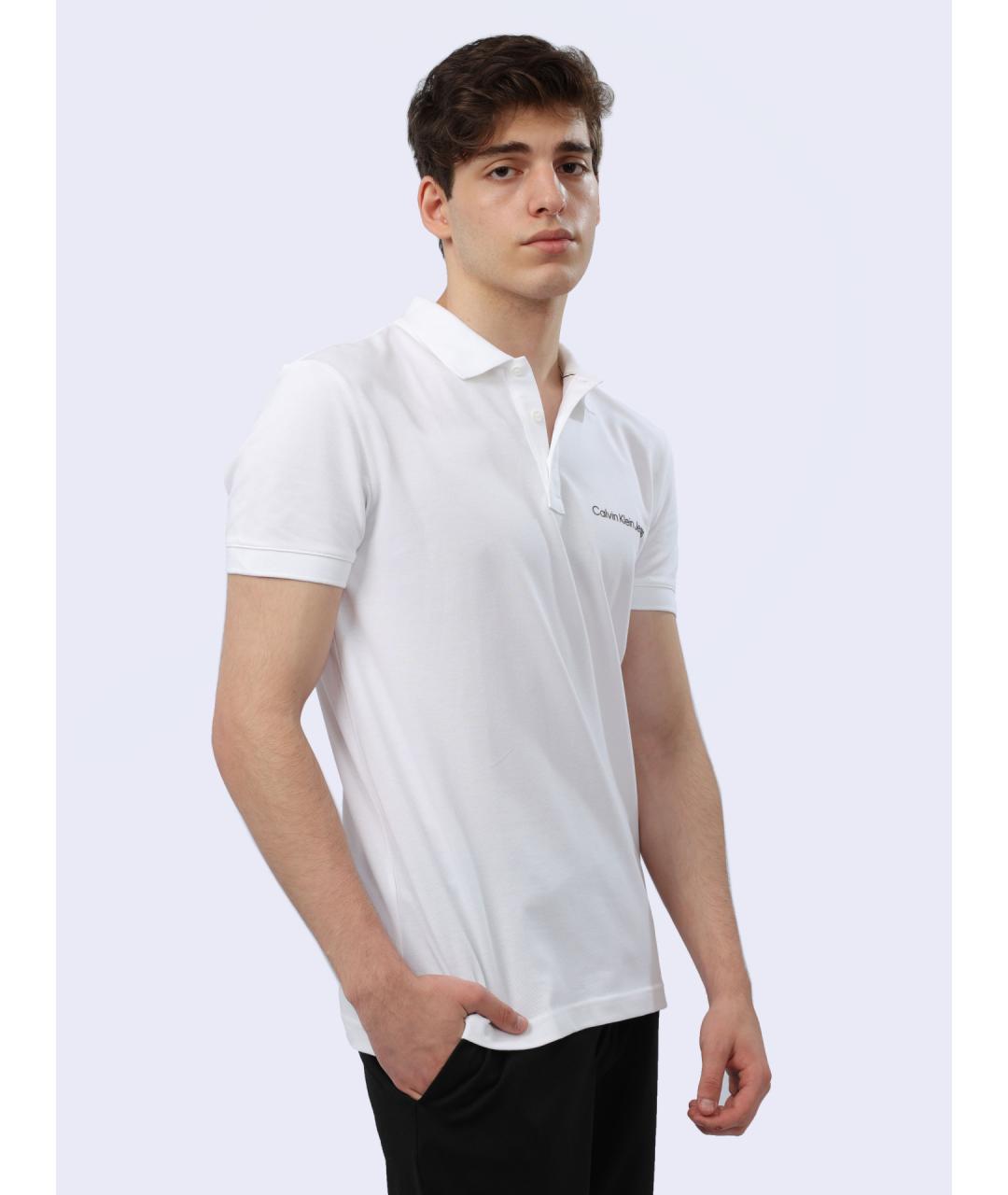 CALVIN KLEIN Белая хлопковая футболка, фото 4