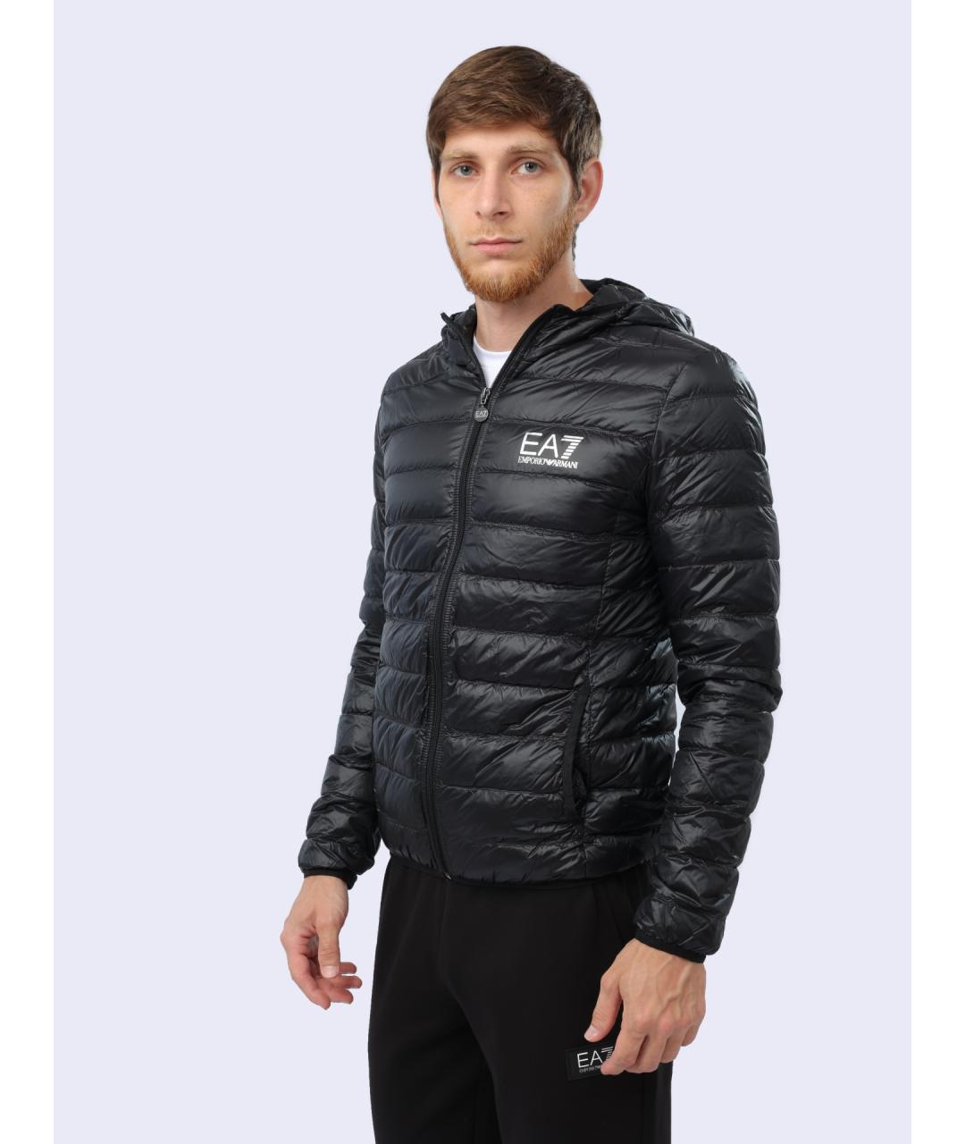 EA7 Черная куртка, фото 4