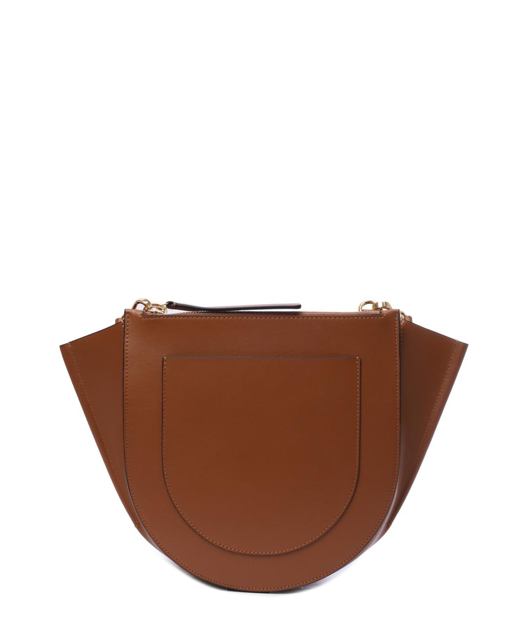 WANDLER Коричневая кожаная сумка через плечо, фото 4