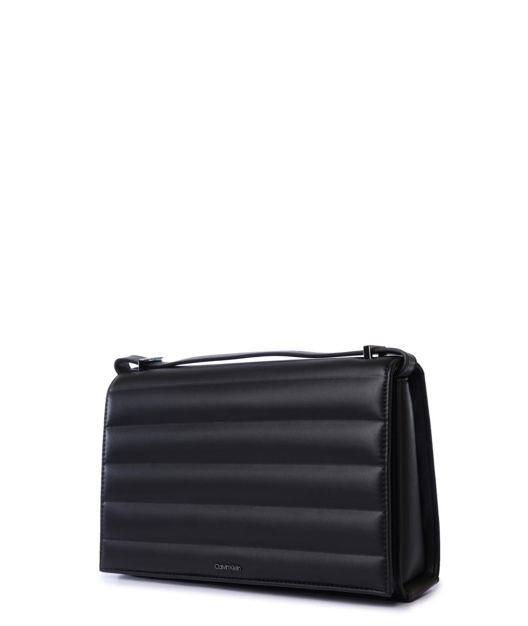 CALVIN KLEIN Черная сумка через плечо из искусственной кожи, фото 2