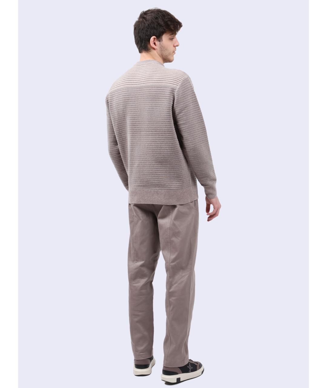 ARMANI EXCHANGE Бежевый полиэстеровый джемпер / свитер, фото 4