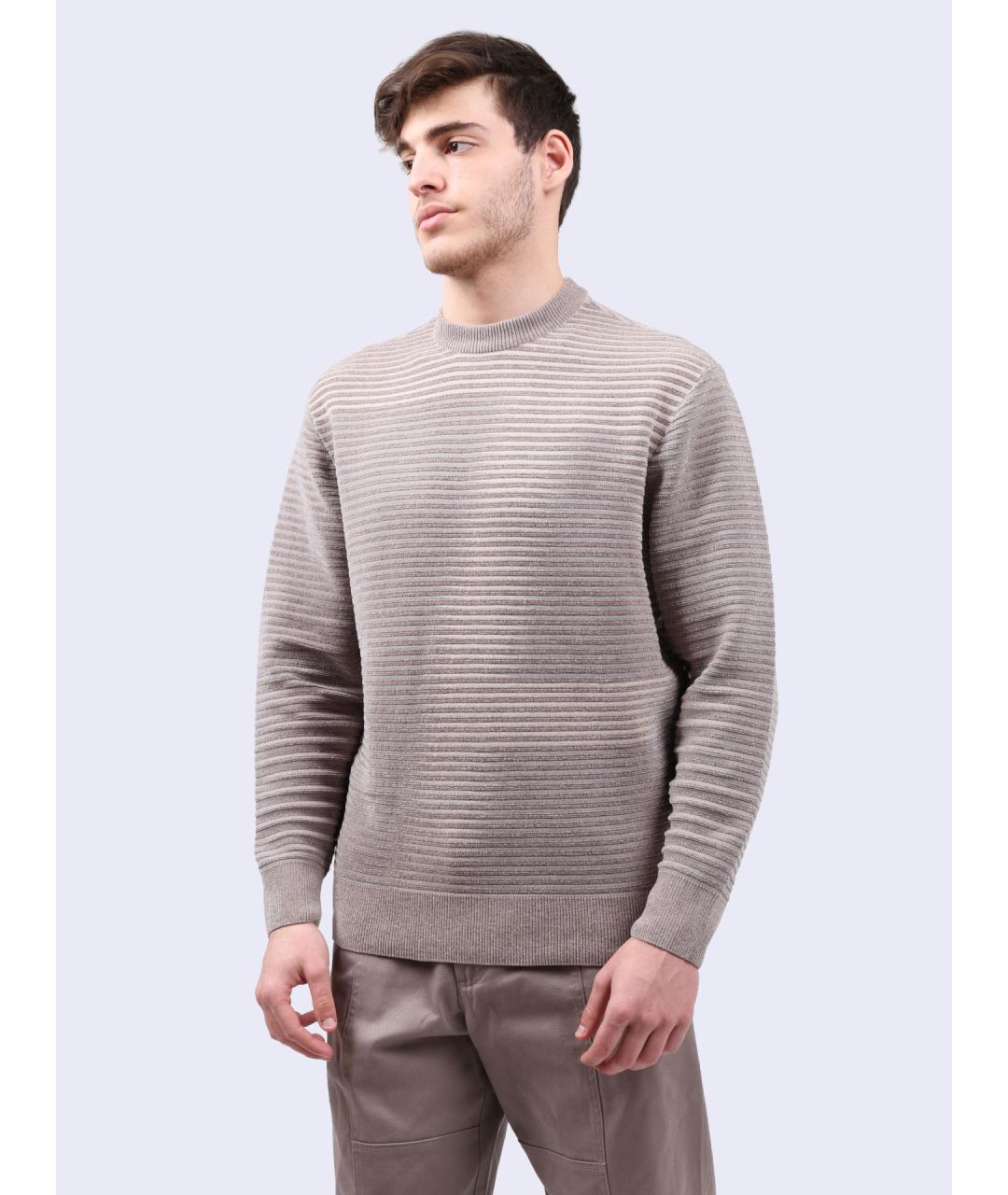 ARMANI EXCHANGE Бежевый полиэстеровый джемпер / свитер, фото 3