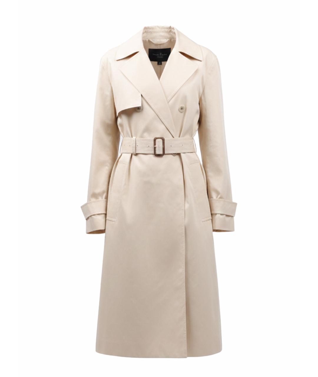 CALVIN KLEIN Бежевый хлопковый тренч/плащ, фото 1