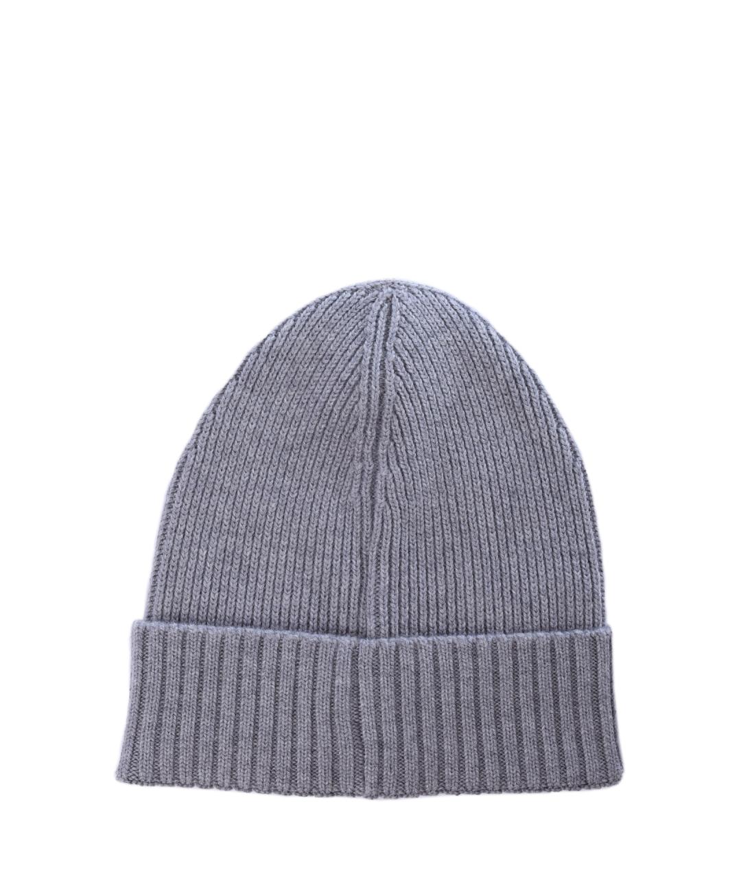 HUGO BOSS Серая шерстяная шапка, фото 2