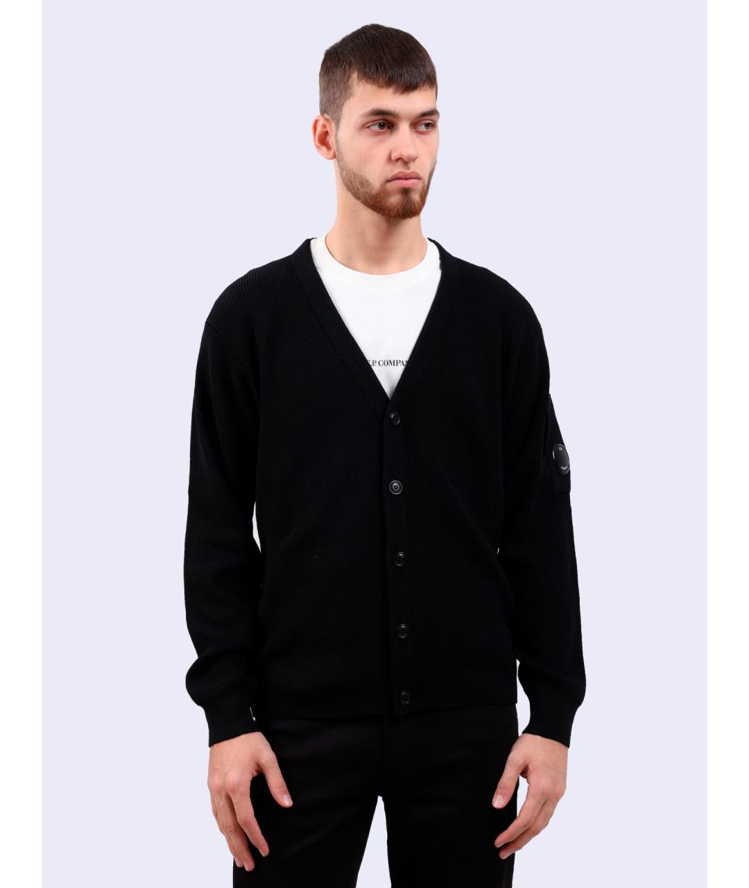 CP COMPANY Черный шерстяной кардиган, фото 5