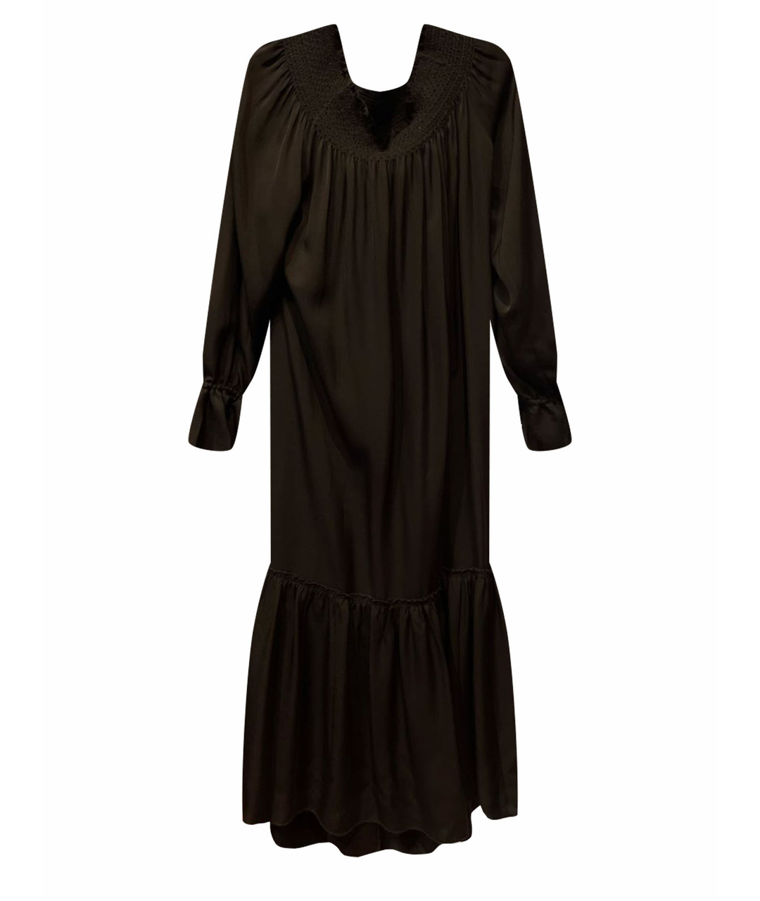 THEORY Черное шелковое повседневное платье, фото 1