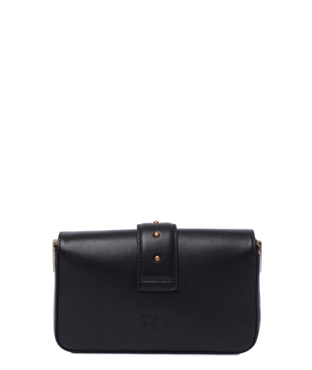 PINKO Черная кожаная сумка через плечо, фото 6