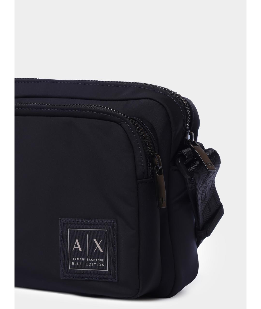 ARMANI EXCHANGE Черная тканевая сумка на плечо, фото 4