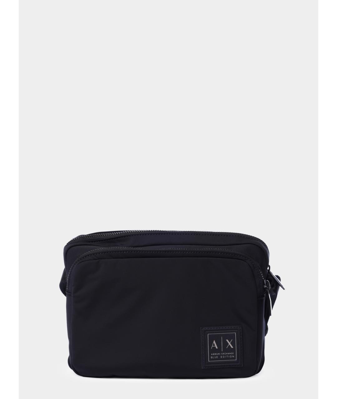 ARMANI EXCHANGE Черная тканевая сумка на плечо, фото 2