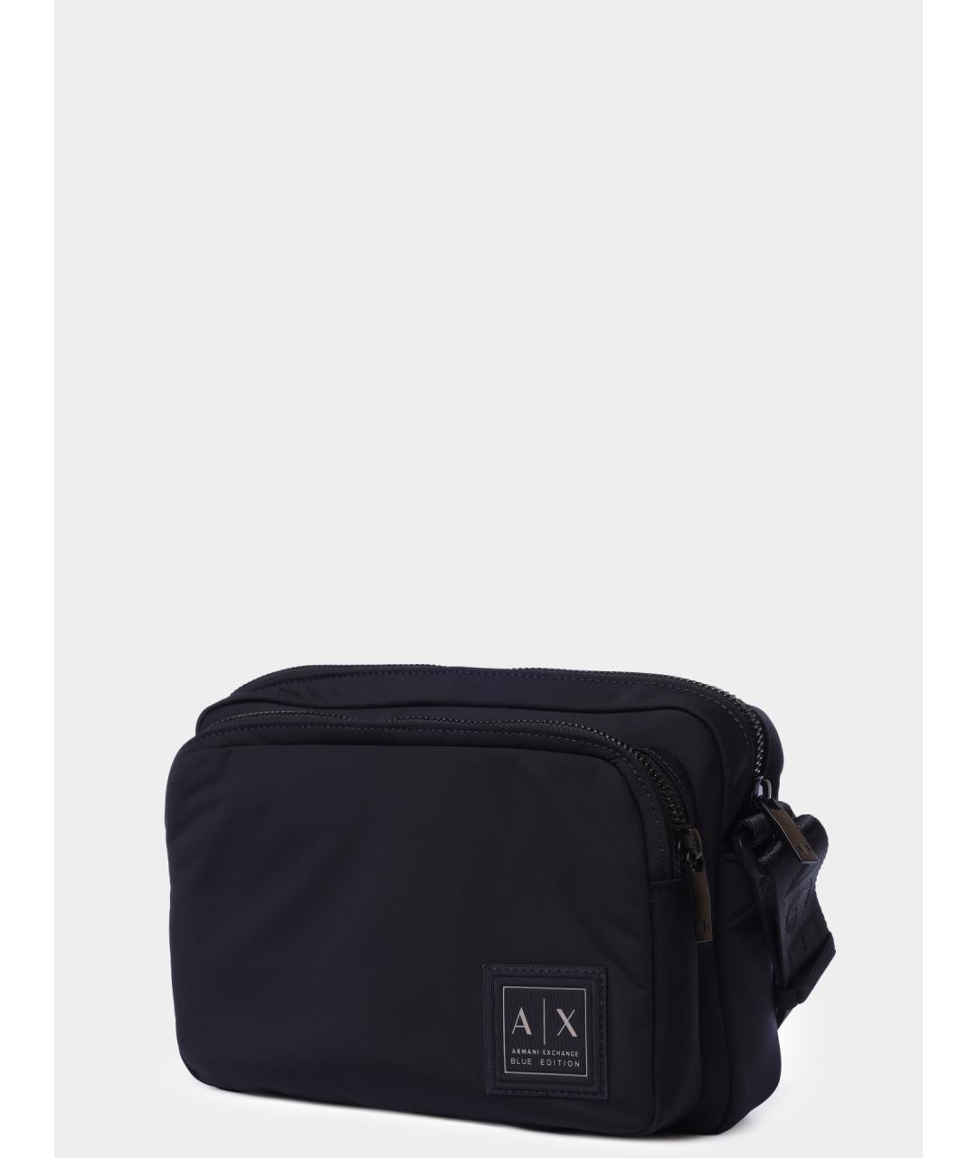 ARMANI EXCHANGE Черная тканевая сумка на плечо, фото 3