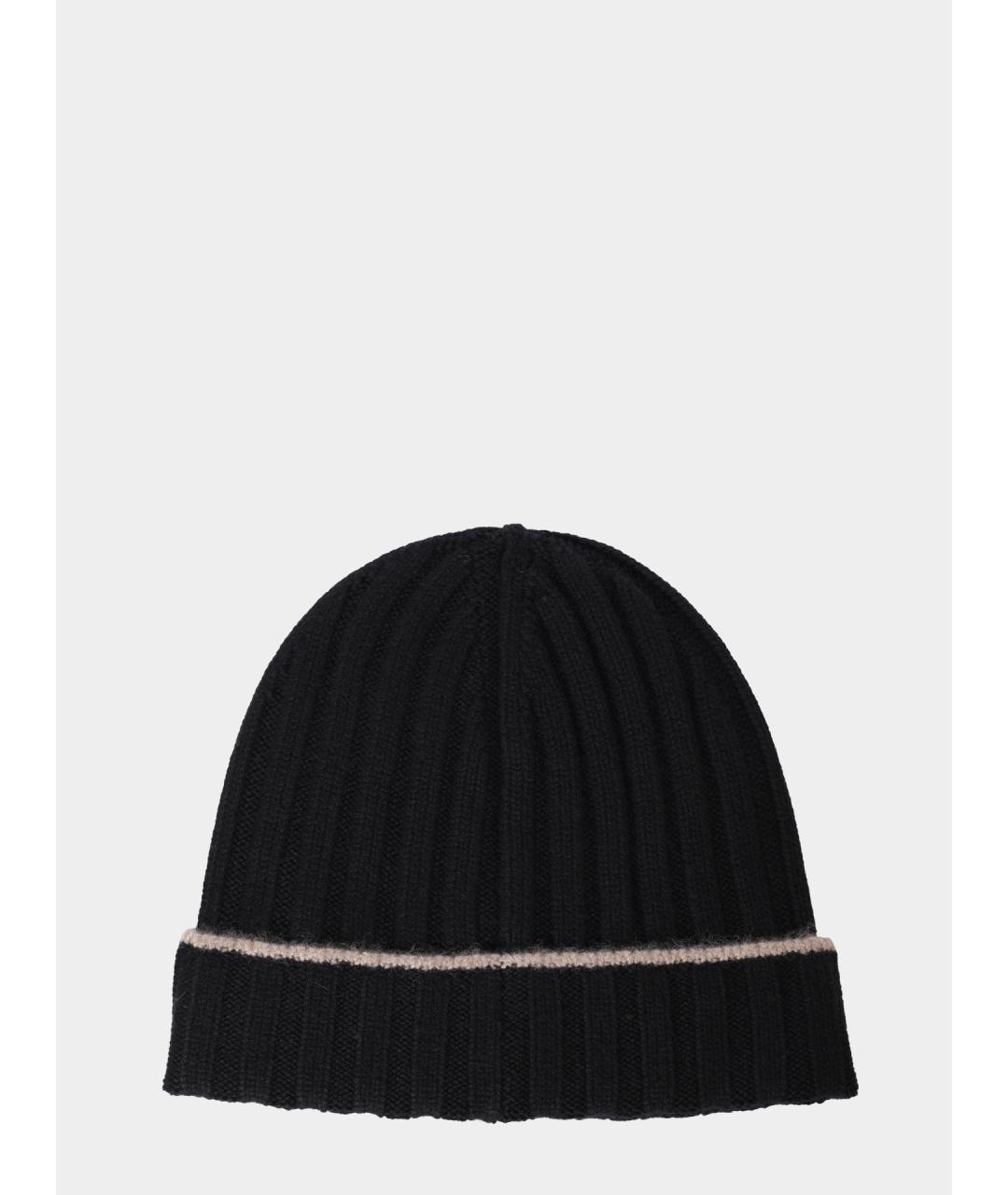 BRUNELLO CUCINELLI Черная кашемировая шапка, фото 3