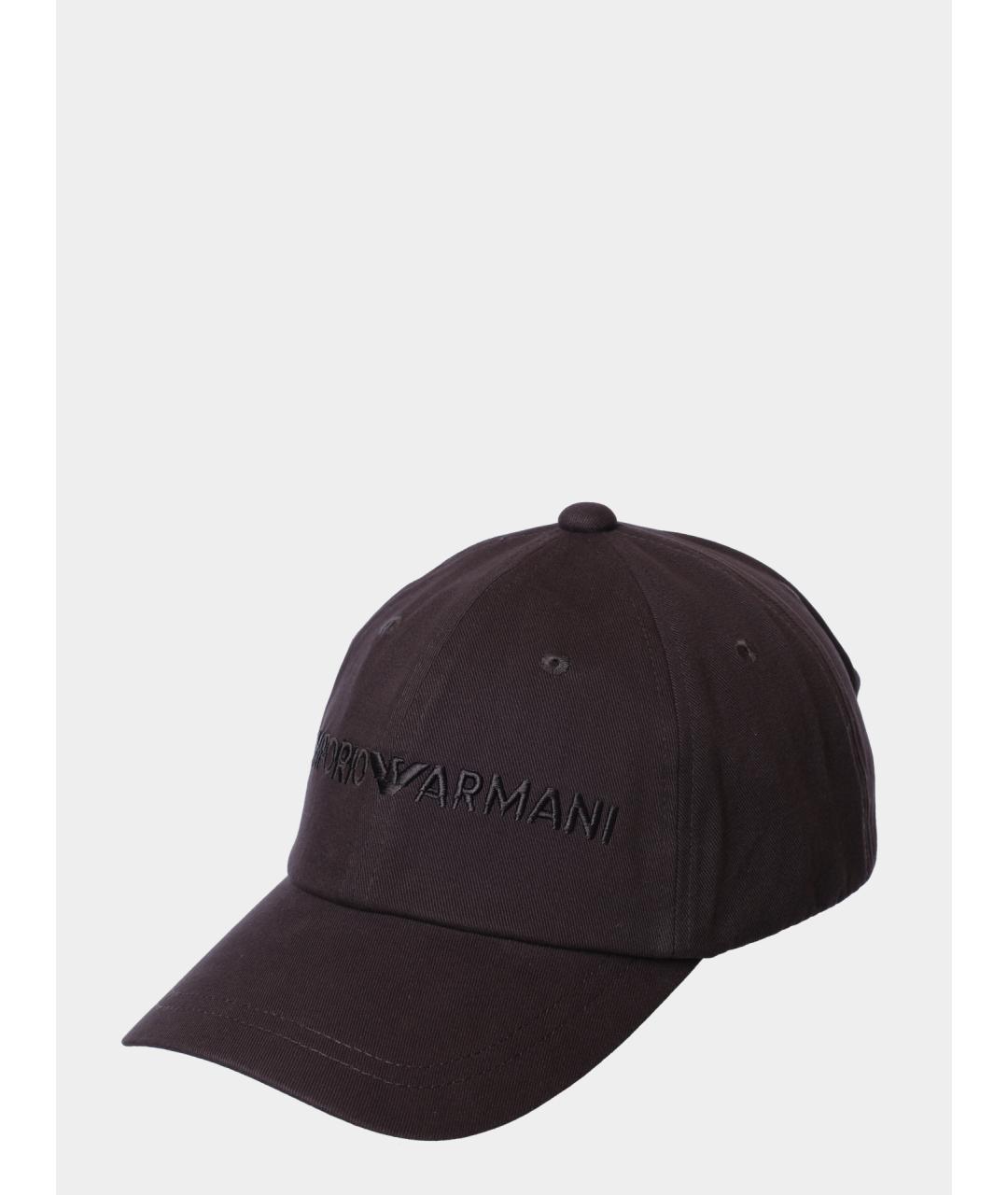 EMPORIO ARMANI Коричневая хлопковая кепка/бейсболка, фото 5