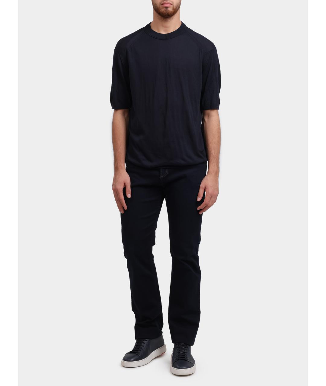 EMPORIO ARMANI Синий джемпер / свитер, фото 2