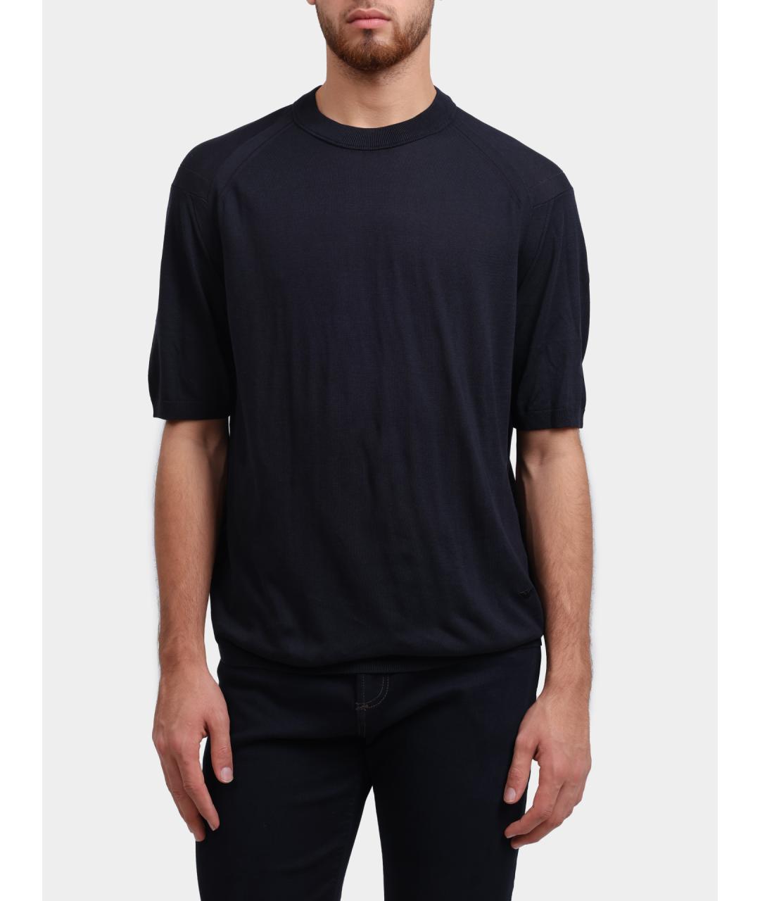 EMPORIO ARMANI Синий джемпер / свитер, фото 5