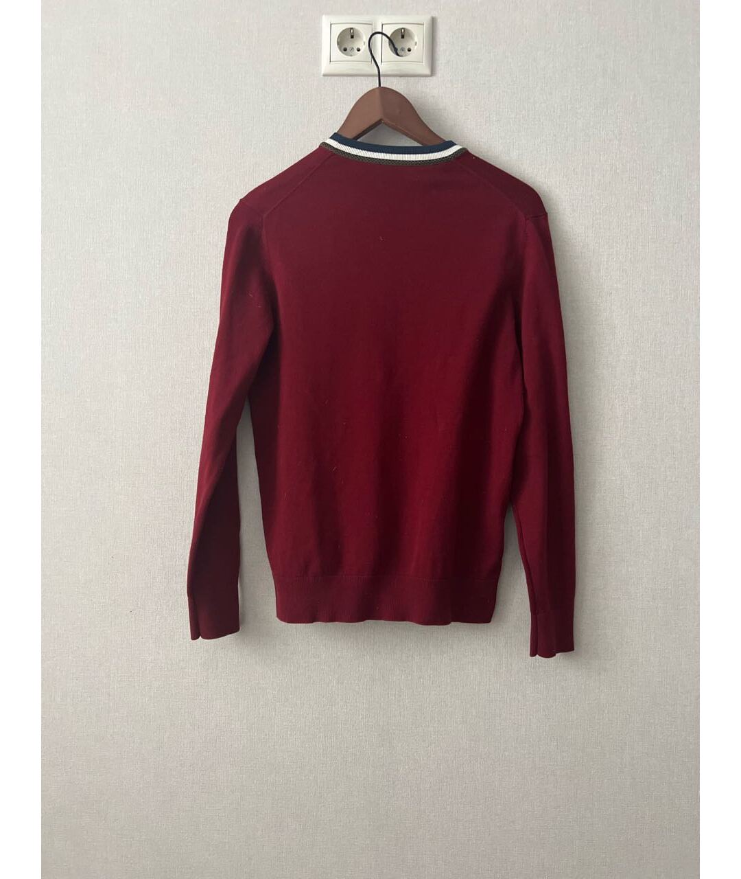 PAUL SMITH Бордовый хлопковый джемпер / свитер, фото 2