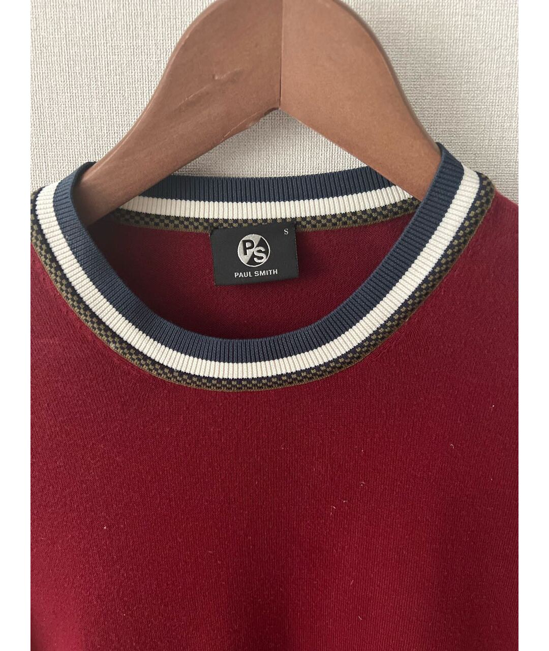 PAUL SMITH Бордовый хлопковый джемпер / свитер, фото 3