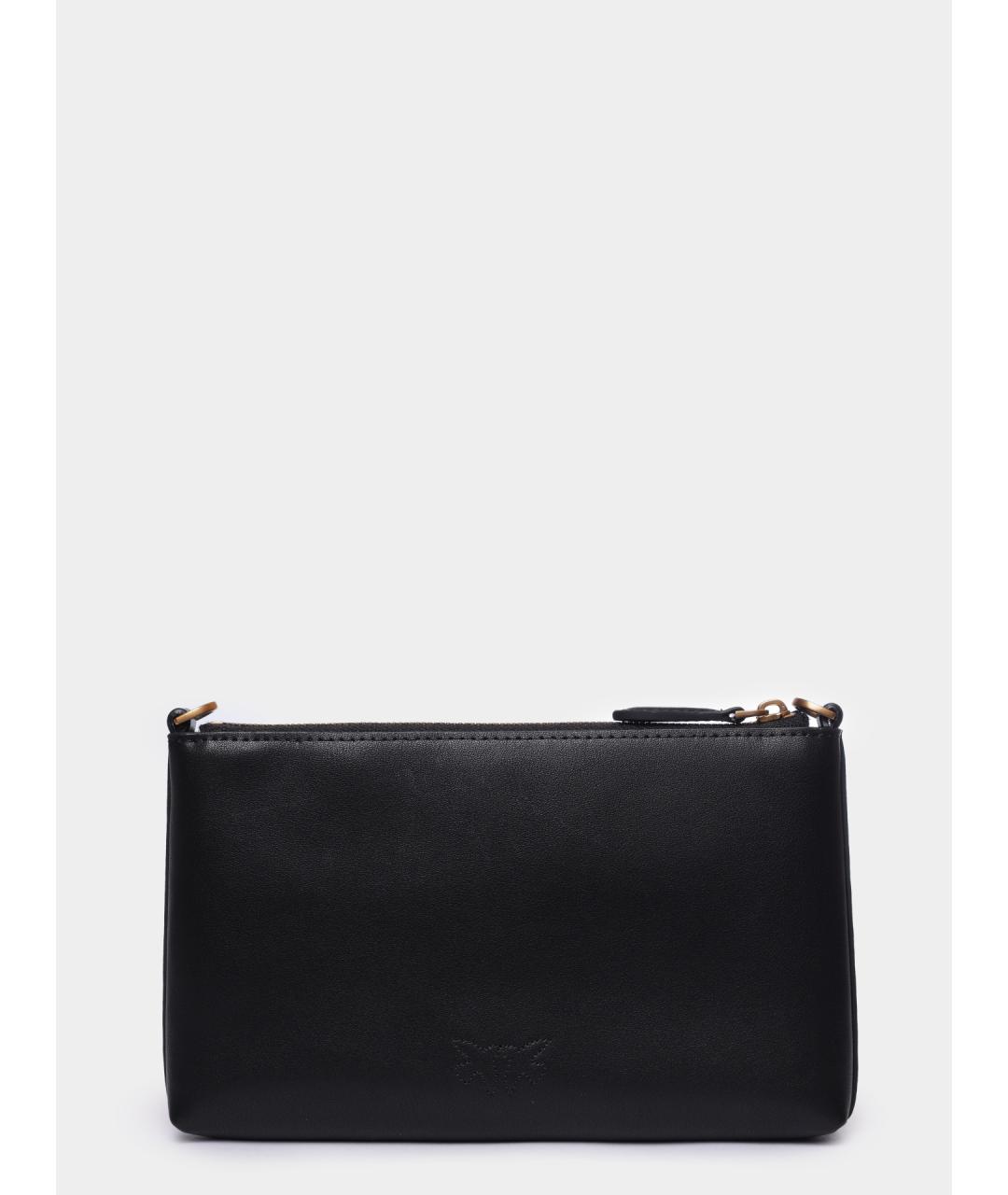 PINKO Черная кожаная сумка через плечо, фото 5