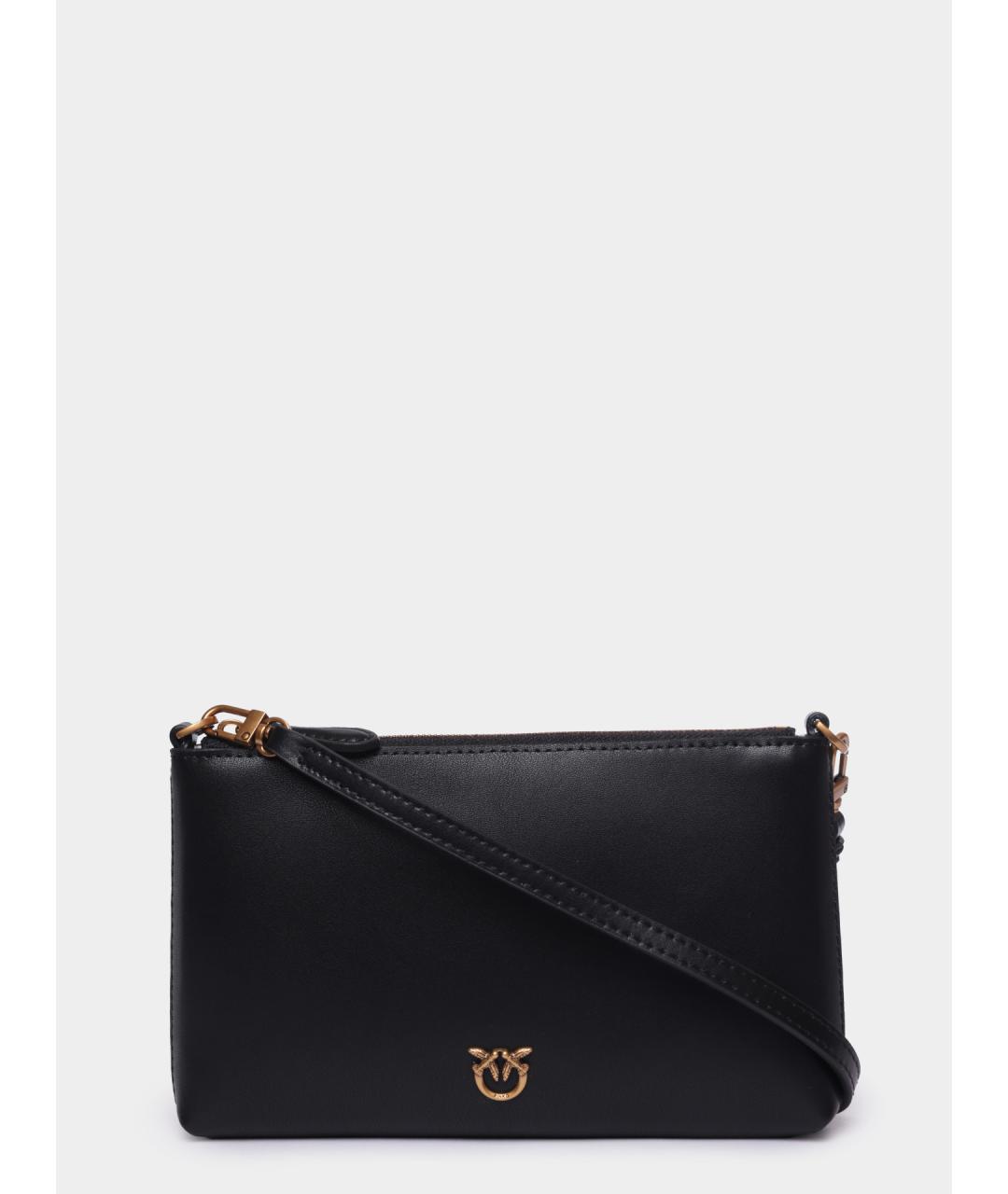 PINKO Черная кожаная сумка через плечо, фото 7