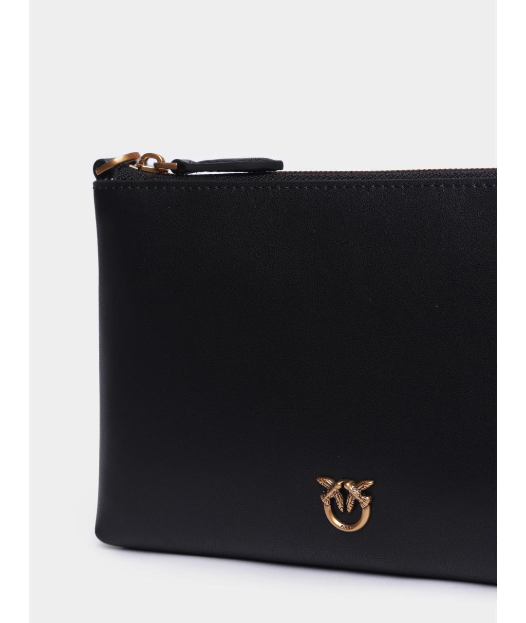 PINKO Черная кожаная сумка через плечо, фото 4